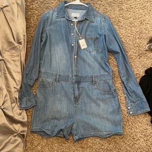NWT jean romper